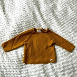 Zara Baby Knit Mustard Yellow Sweater - 18-24M